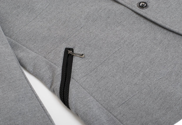 Men's Grey Sports Blazer with contrast Collar 1328