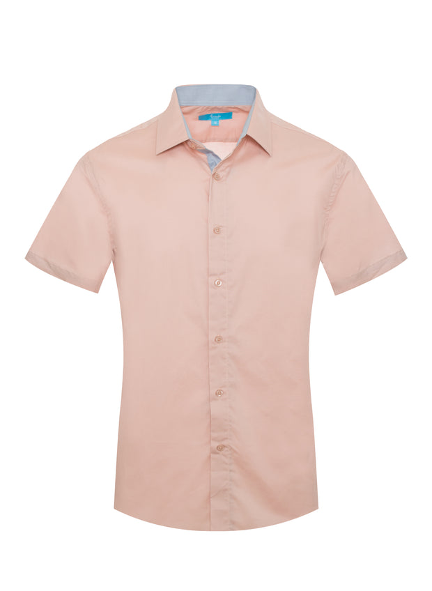 Solid Mauve Cotton Shirt 3020