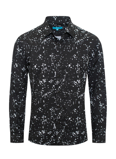 Long Sleeve shirt with Black and White abstract Design