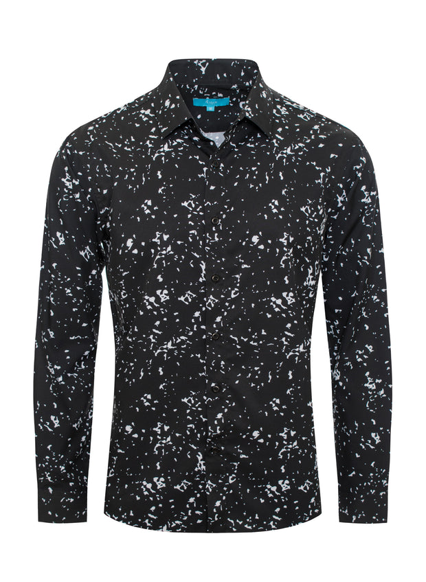 Long Sleeve shirt with Black and White abstract Design