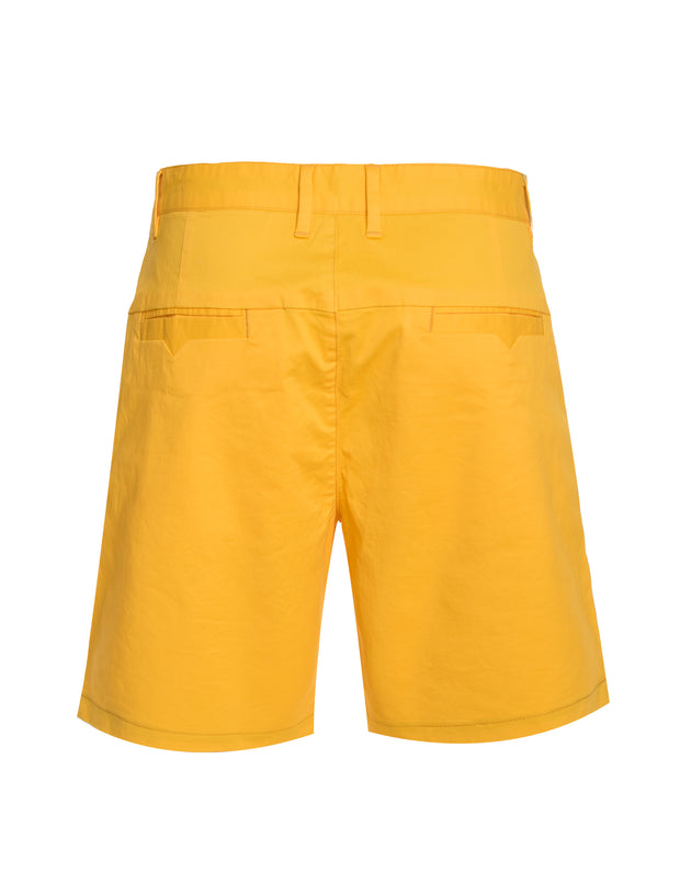Men's cotton stretch Chino Shorts, Canary 5100