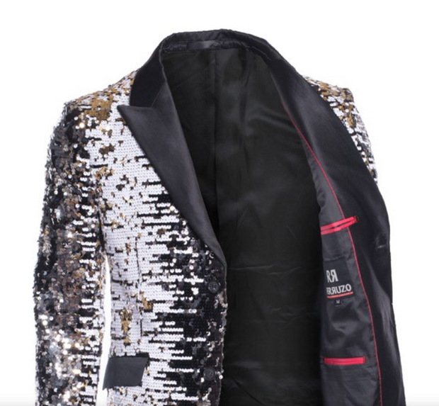 Men's Sequin Blazer Multi Color