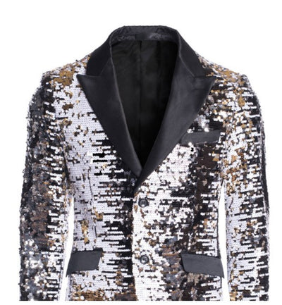 Men's Sequin Blazer Multi Color