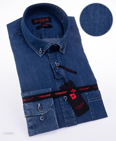 Men's Dark wash jean  Shirt T4002