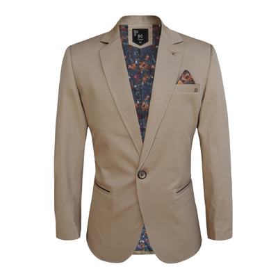 Men's Cotton-Stretch Blazer Khaki 511