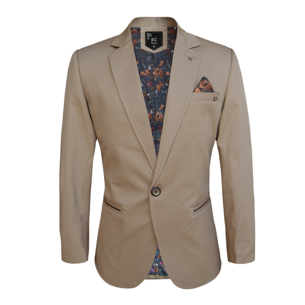 Men's Cotton-Stretch Blazer Khaki 511