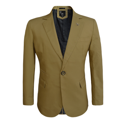 Men's Cotton-Stretch Blazer Gold 517