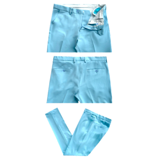 Men's Cotton-Stretch Fashion Suit Sky S9010