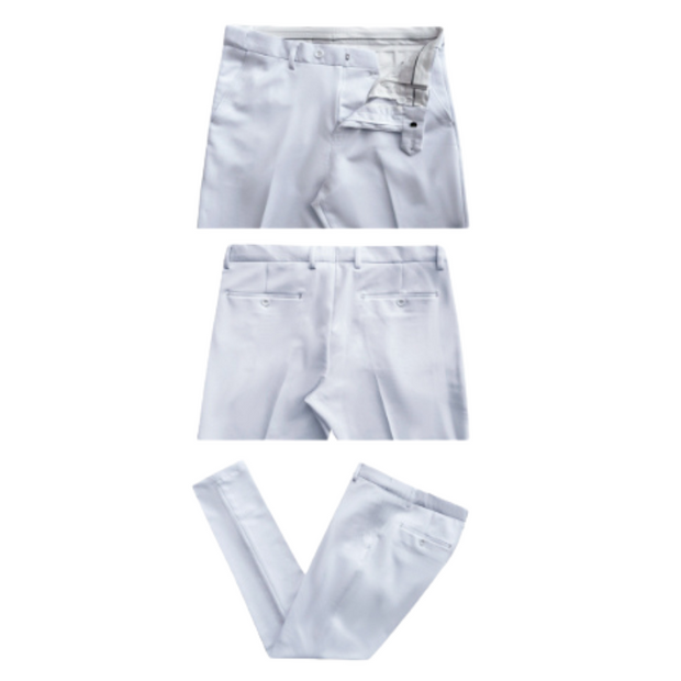 Men's Cotton-Stretch Fashion Suit White S9010