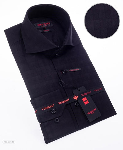 Men's Black  Long Sleeve Shirt, T4004