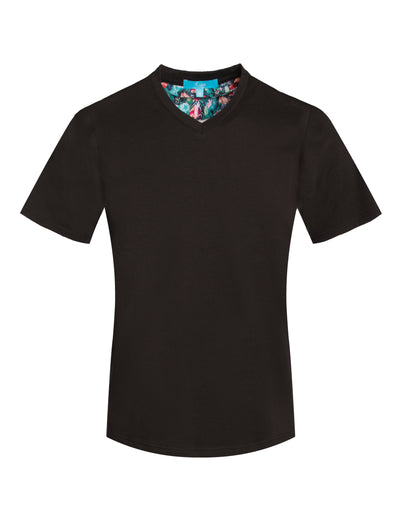 V-Neck Everyday Black  Tee 1020