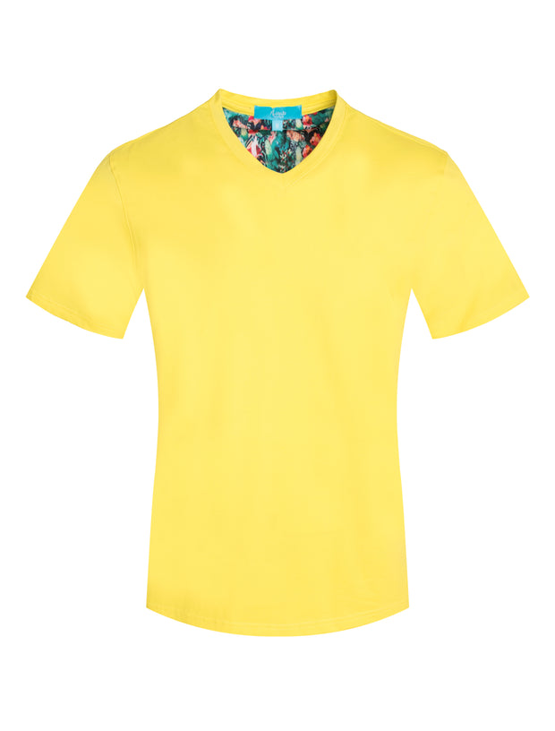 Tee in V neck style, Canary