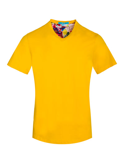 Tee in V neck style, Canary