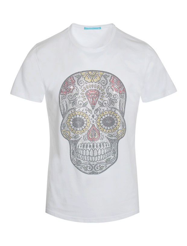 Skull design Tee with Crystals