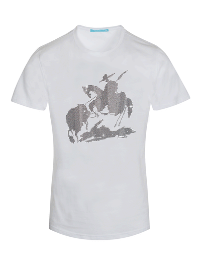 Tee Shirt ,Bull Fight, with Black Crystals