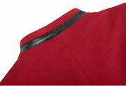 Burgundy Tunic Collar Blazer 1347