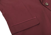 Burgundy Cotton-Stretch Fashion Blazer (1720)