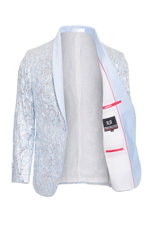 Men's fashion Blazer Sky-Silver 1817