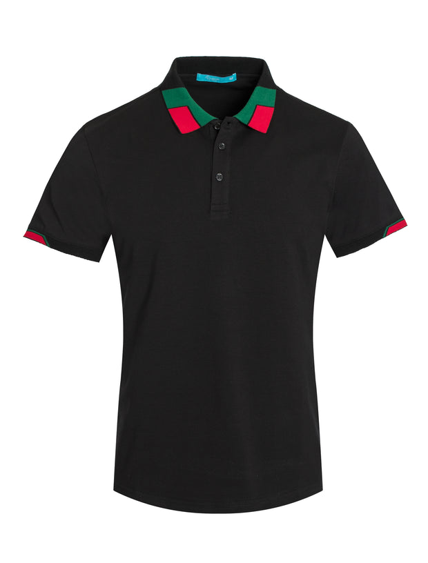 Polo top with Contrast Collar