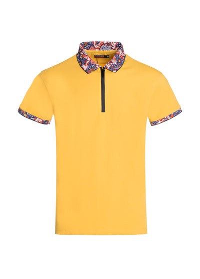 Men's Polo Shirt Floral Contrast 