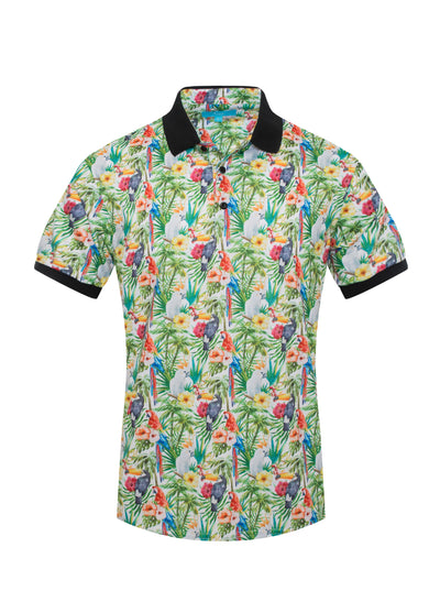 Multi Color Tropical Polo 2609