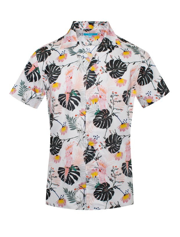 Pink Parrots Cotton S/S Shirt 3051