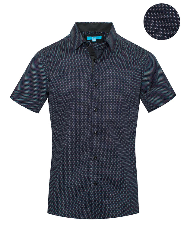 Black Geometric Pattern  Shirt 3200