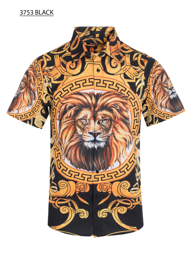 Men's Lion short sleeve Shirt , 3753