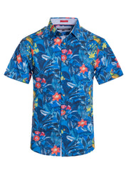 Pacific Floral Stretch Short-Sleeve Shirt Men