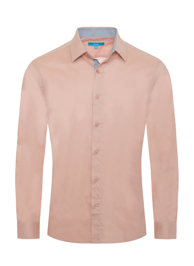 Long sleeve, Cotton-Stretch Shirt in Lavander