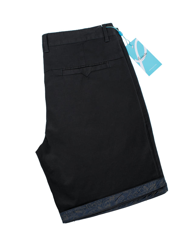 Men's cotton stretch Chino Shorts, Black 5100