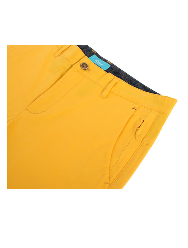 Men's cotton stretch Chino Shorts, Canary 5100