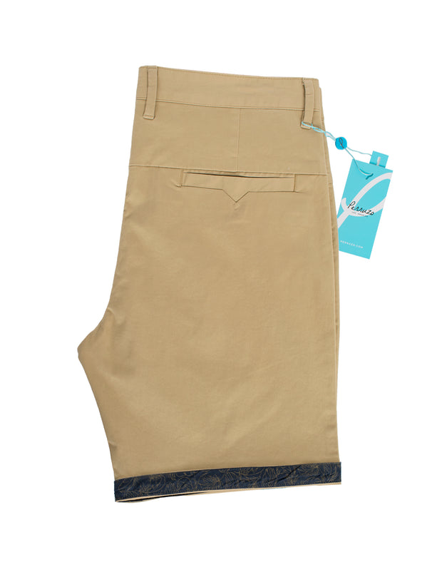 Men's cotton stretch Chino Shorts Khaki 5100