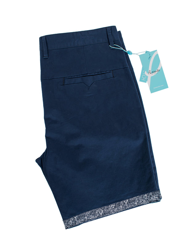 Men's cotton stretch Chino Shorts, Navy 5100