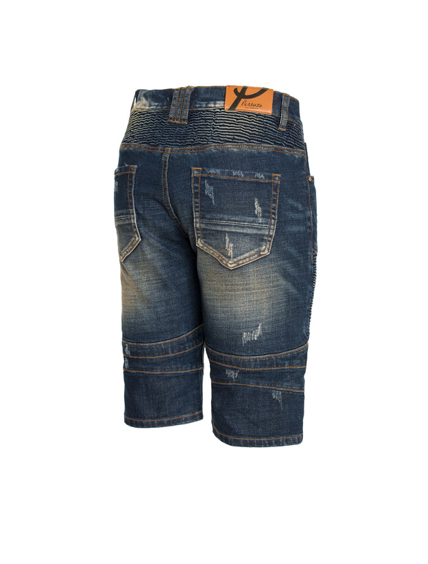 Moto Shorts in  LA Blue