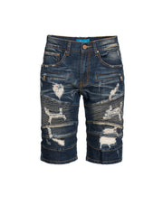 Moto Shorts in  LA Blue