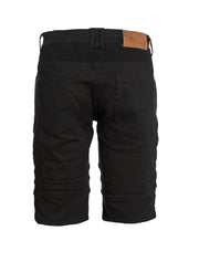 Moto Shorts in Jet Black