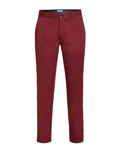 Chinos Cotton Stretch in Burgundy