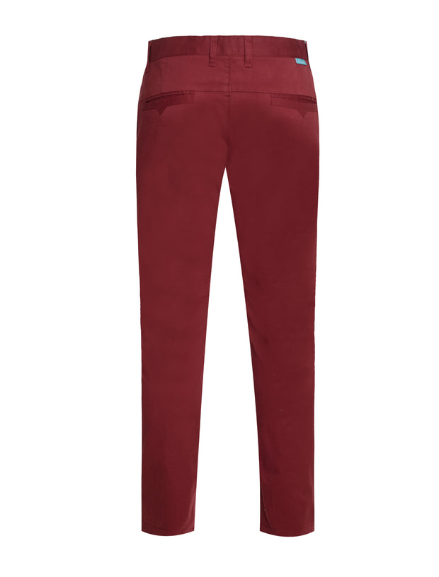 Chinos Cotton Stretch in Burgundy