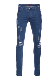 Skinny stretch ripped Jeans Dark Wash