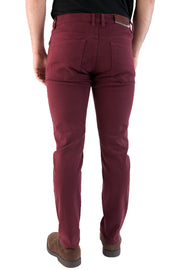 Men's Skinny Stretch Burgundy Jean 714