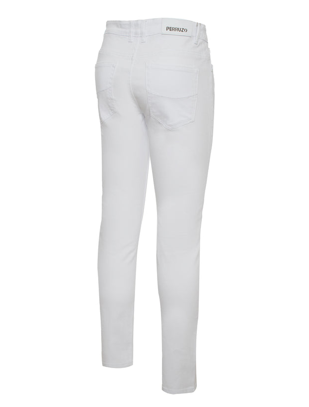 Skinny Jean with Skull  knee patch