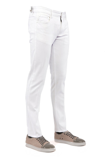 Men's White Skinny-Stretch Jean