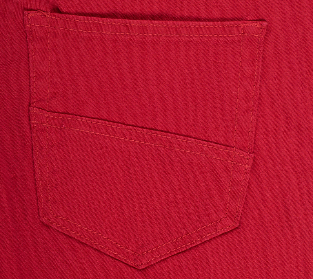 Men's Skinny-Stretch Cotton Pants, Red 717 – Perruzo