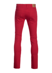 Men's Skinny-Stretch Cotton Pants, Red 717