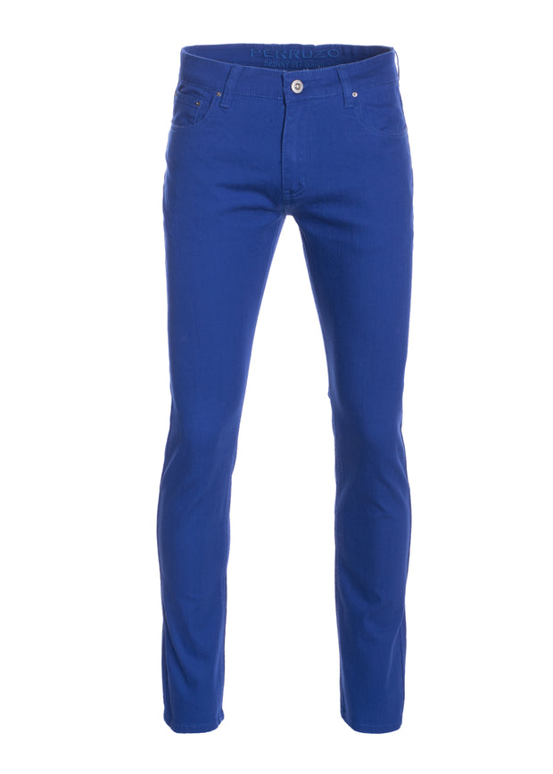 Men's Royal Striated Skinny-Stretch Cotton Pants