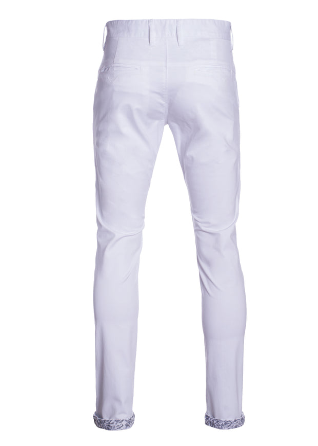 Chinos Cotton Stretch in White 725