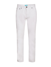 Men's solid cotton-stretch skinny fit jeans, White 7100