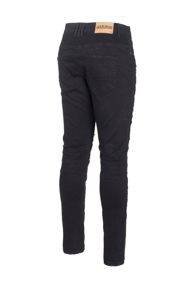 Moto Jeans in Distressed Black