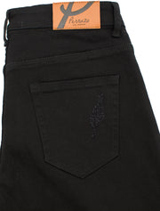 Men's Distressed Denim Jean with Crystal knee Patch (7561)